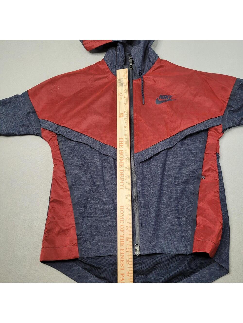 Nike Sportswear Jacket Womens Small Red Navy Windrunner Windbreaker Full Zip NWT - Picture 4 of 9